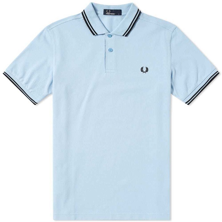 Photo: Fred Perry Slim Fit Twin Tipped Polo Blue