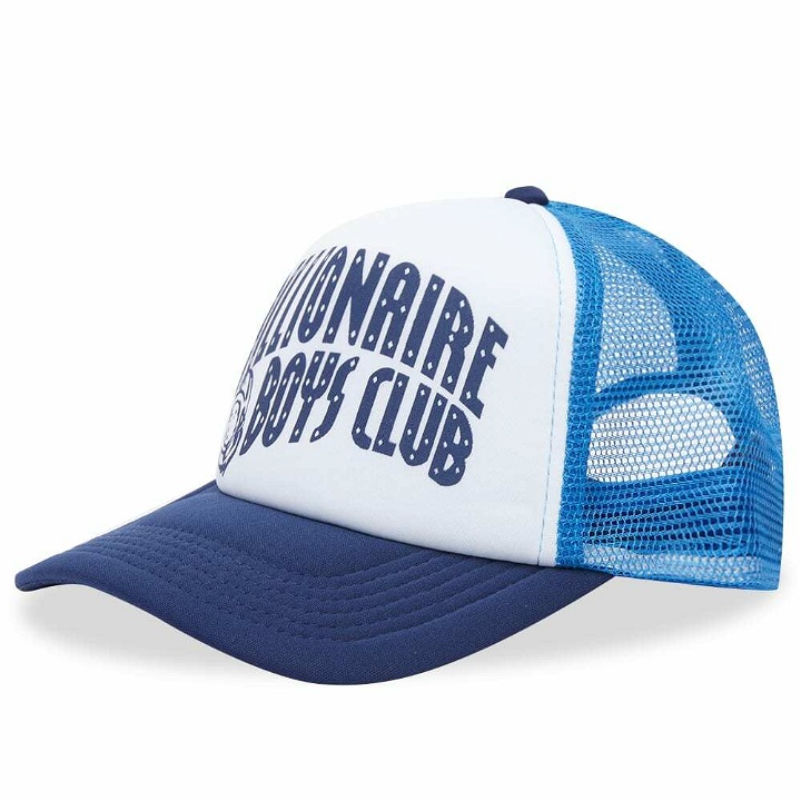 Photo: Billionaire Boys Club Men's Arch Logo Trucker Cap in Blue