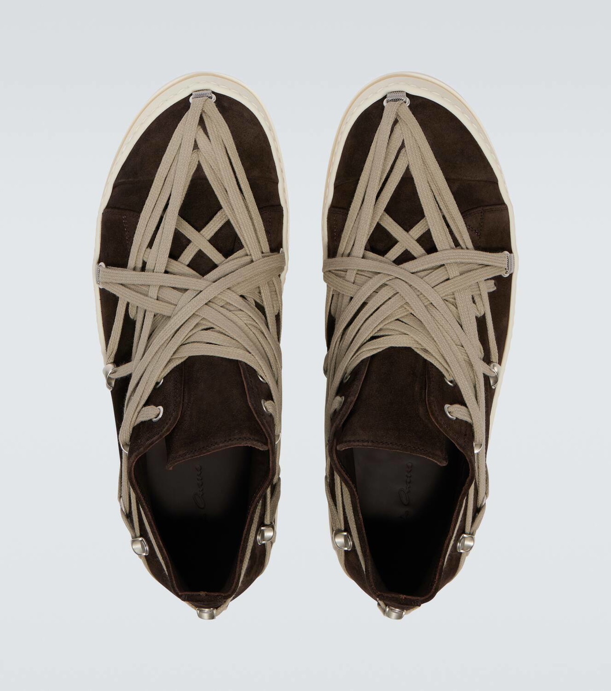 Rick Owens Megalace suede sneakers