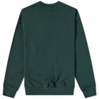 Sporty & Rich Men's Live Longer Crew Sweat in Forest Green/White