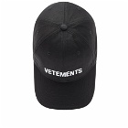 Vetements Logo Cap in Black