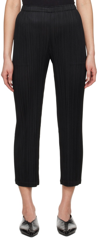 Photo: Pleats Please Issey Miyake Black Thicker Bottoms 1 Trousers