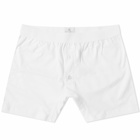 Sunspel Men's Superfine 2 Button Boxer Short in White