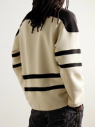 Nike - BODE Logo-Appliquéd Striped Brushed-Jersey Sweatshirt - Neutrals