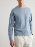 Officine Générale - Chris Cotton-Jersey Sweatshirt - Blue