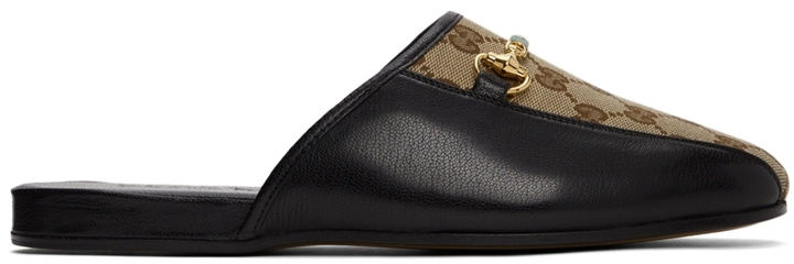 Photo: Gucci Black & Beige Horsebit Lucius Loafers