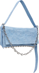 Alexander Wang Blue Denim Ricco Medium Flap Bag