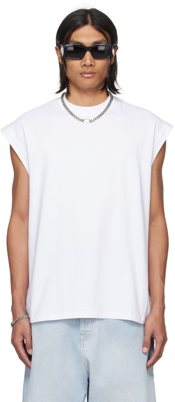 Photo: VTMNTS White Embroidered Tank Top