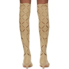 ISA BOULDER SSENSE Exclusive Beige Thigh-High Argyle Boots