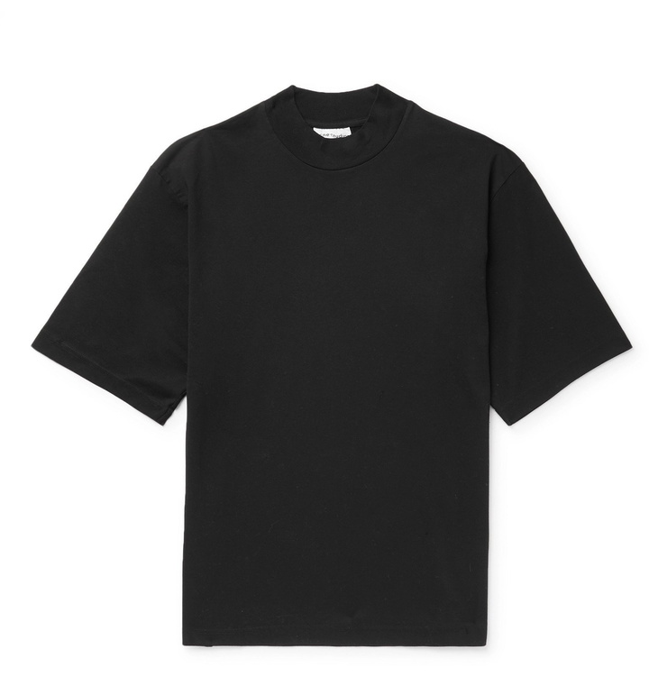 Photo: Acne Studios - Esco Cotton-Jersey Mock-Neck T-Shirt - Black