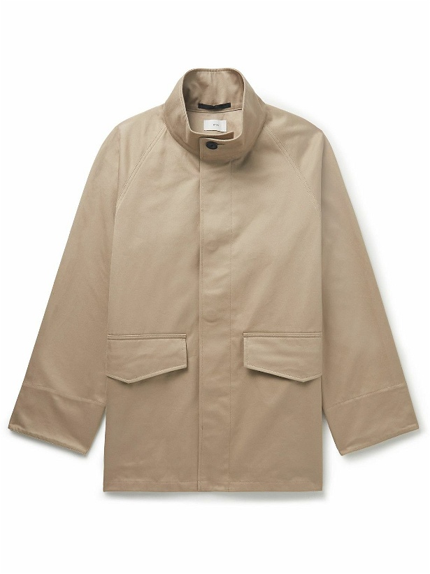 Photo: ATON - West Point Brushed Cotton-Twill Field Jacket - Neutrals