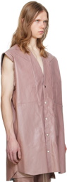 Rick Owens Pink Strobe Jumbo Denim Shirt