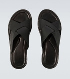 The Row Malick Cross leather sandals