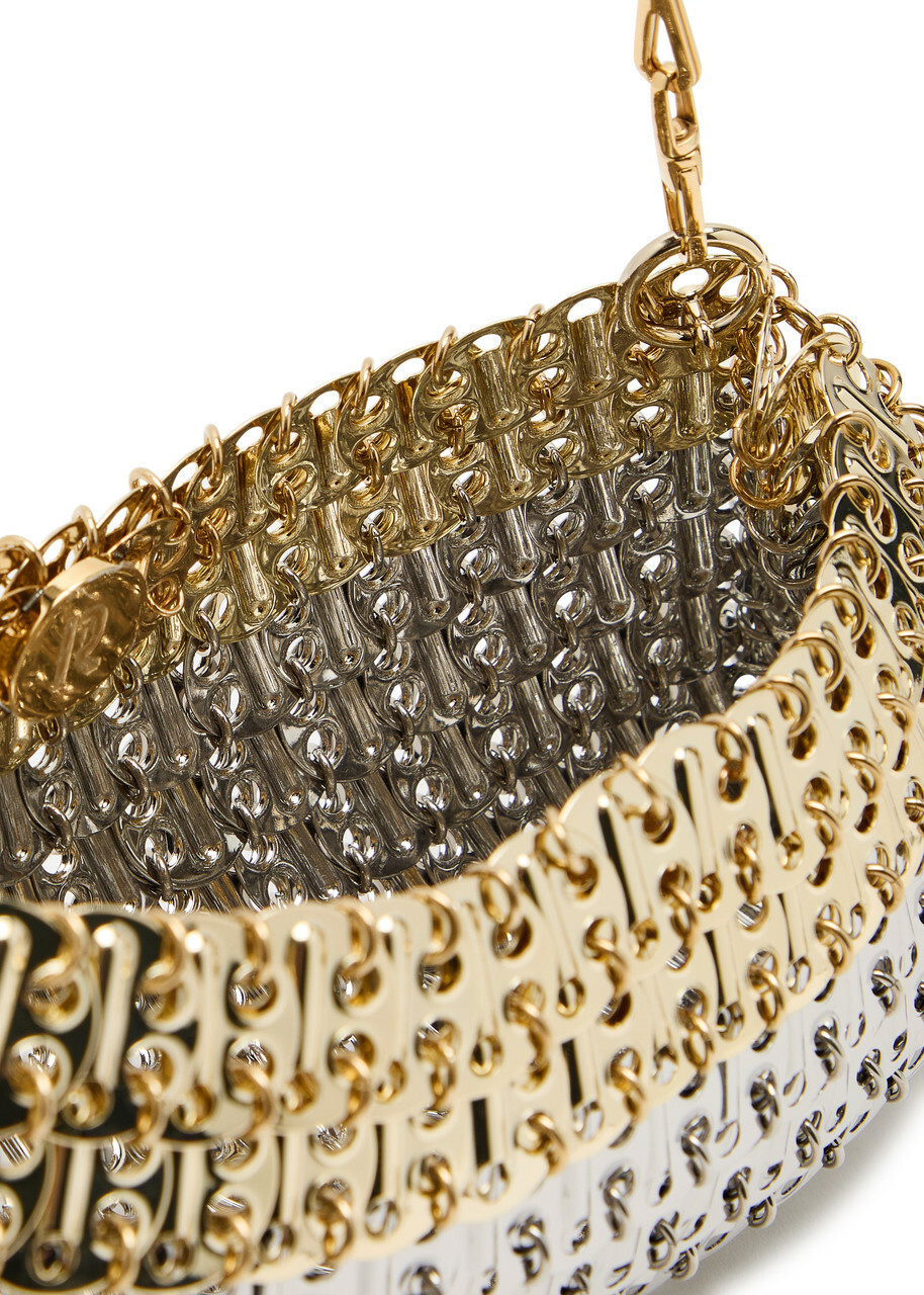 Rabanne 1969 Skyline Two-tone Disc Shoulder bag - Silver - One Size
