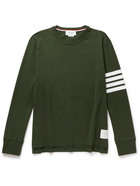 Thom Browne - Striped Cotton-Jersey T-Shirt - Green