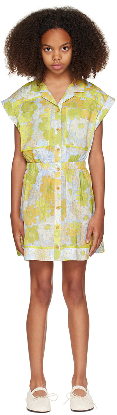 green emerald velvet dress Zimmermann Chintz Tie-Back Midi Dress Blue Floral Print Ramie Size 1   Celebrity Owned