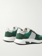 TOM FORD - Jagga Leather-Trimmed Nylon and Suede Sneakers - Green