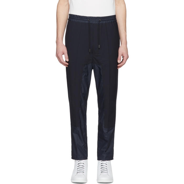 Photo: Diesel Black Gold Navy Panelled Drawstring Trousers