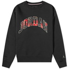 Air Jordan Men's Check Logo Crew Sweat in Black/Rattan