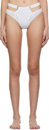 Dion Lee White Y-Front Unisex Briefs