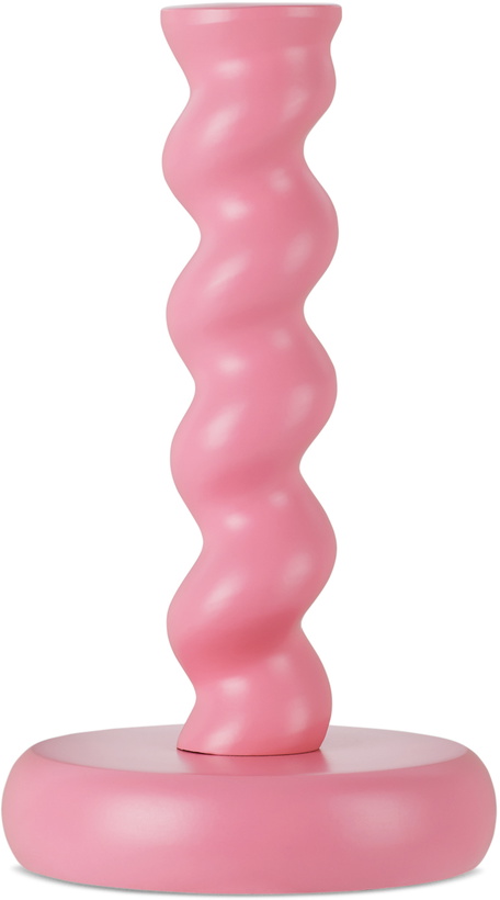 Photo: POLSPOTTEN Pink Twister M Candle Holder