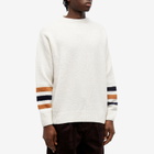 Garbstore Men's Boucle Sports Crew Sweat in Ivory