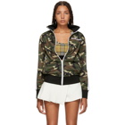 Palm Angels Green Camo Track Jacket