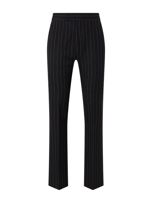 Photo: TOM FORD - Straight-Leg Pinstriped Wool-Twill Suit Trousers - Black