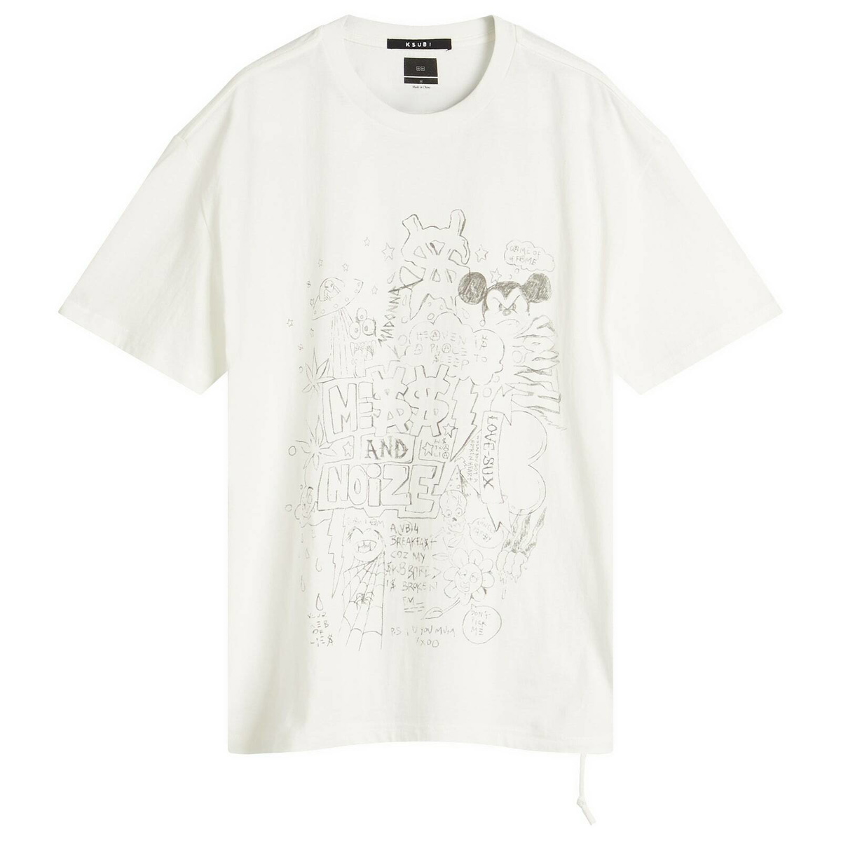 KSUBI Noize Biggie 半袖 Tシャツ Vintage White 送料込み Ksubi Men's Noize Biggie T-Shirt in Vintage White Ksubi