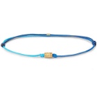 Luis Morais - 14-Karat Gold and Cord Bracelet - Blue