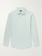 Zegna - Cotton and Cashmere-Blend Oxford Shirt - Green