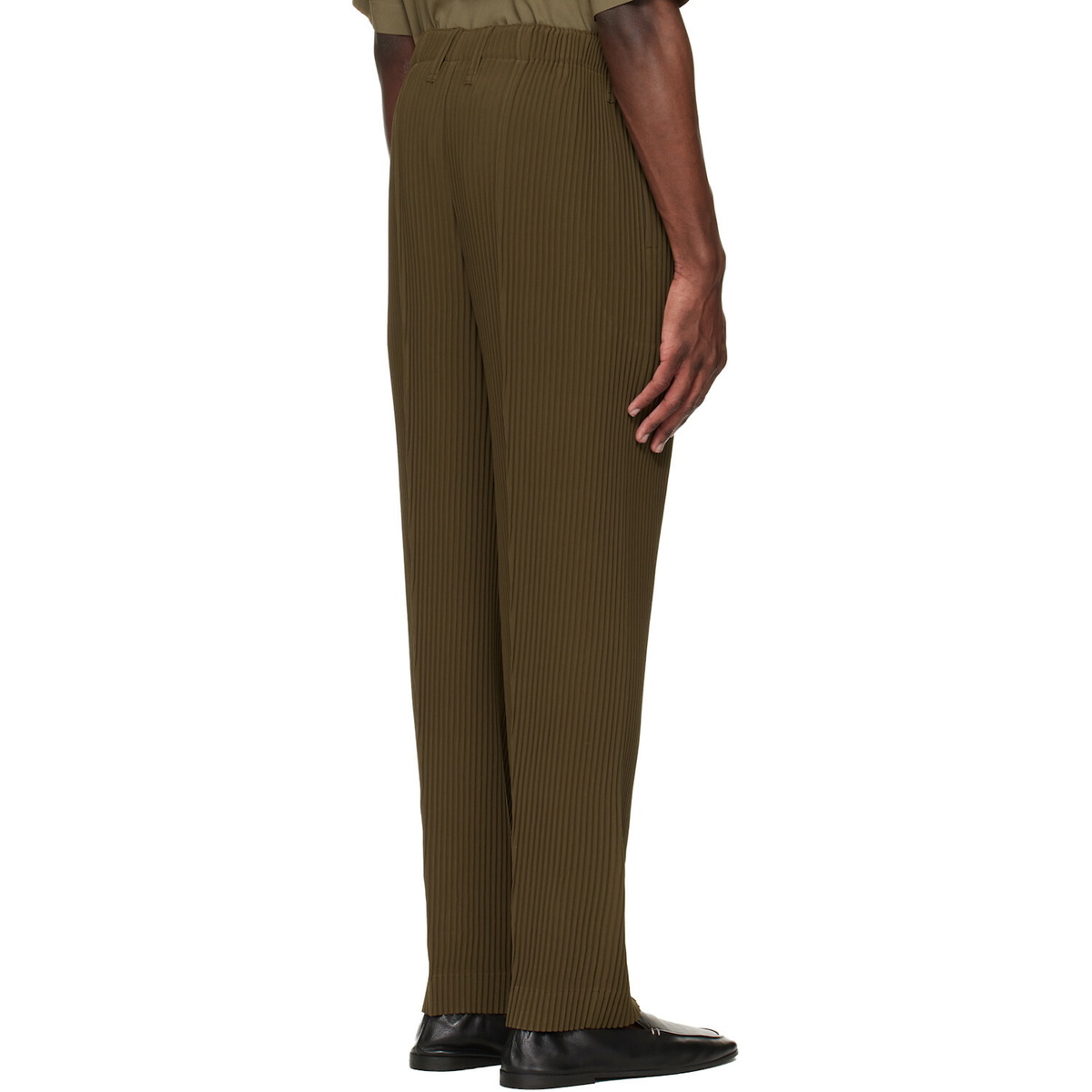 HOMME PLISSÉ ISSEY MIYAKE Khaki Tuxedo Pleats Trousers