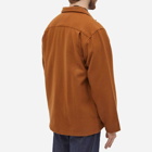 Universal Works Men's Melton Wool Easy Overshirt in Camel