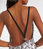 Coperni Draped sequined gown