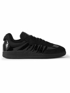adidas Originals - Dingyun Zhang Samba Mesh-Trimmed Suede and Patent-Leather Sneakers - Black