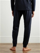 Håndværk - Tapered Cotton-Jersey Pyjama Trousers - Blue
