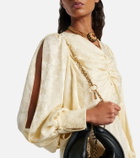 Chloé Gathered silk jacquard maxi dress