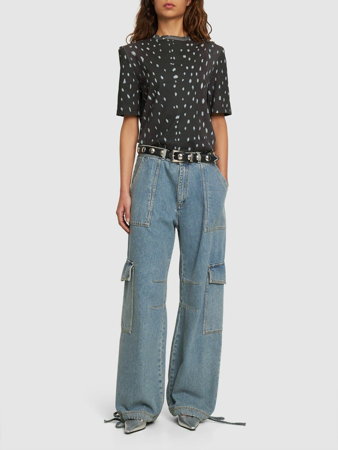 Moschino Jeans Women's Cargo Jeans Green