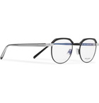 Saint Laurent - Round-Frame Acetate and Silver-Tone Optical Glasses - Men - Black