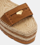 Stella McCartney Faux suede-trimmed espadrille sandals