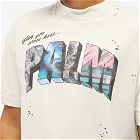 Palm Angels Men's Sign T-Shirt in White/Multi
