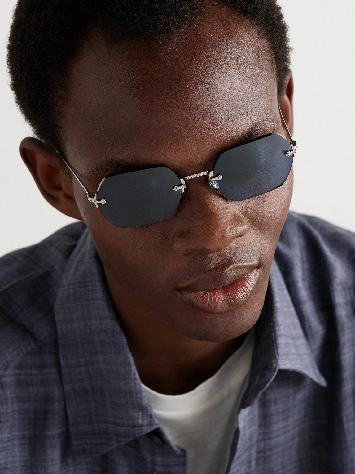 Oliver Peoples Rimless Sunglasses Oliver Peoples - TK-10 (OV1359T) Sunglasses | Specs Collective main image 3