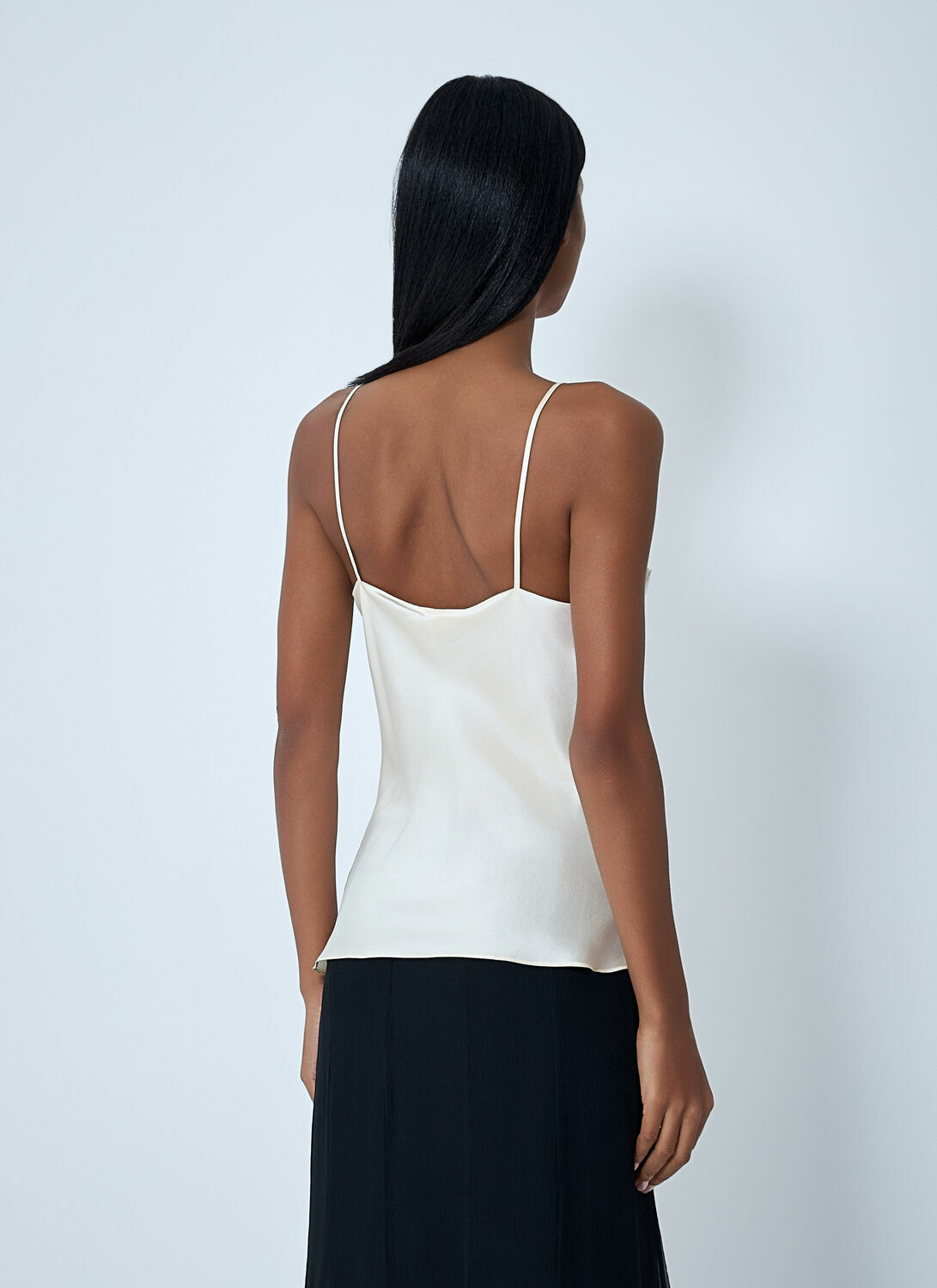 Chloé Silk Satin And Lace Tank Top