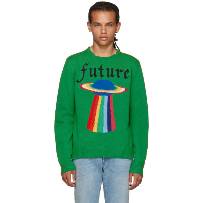Photo: Gucci Green Intarsia Future Sweater 