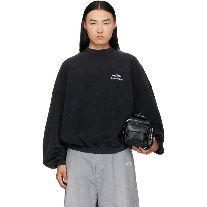 Photo: Balenciaga Black Inside Out Sweatshirt