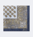 Brioni Paisley silk pocket square