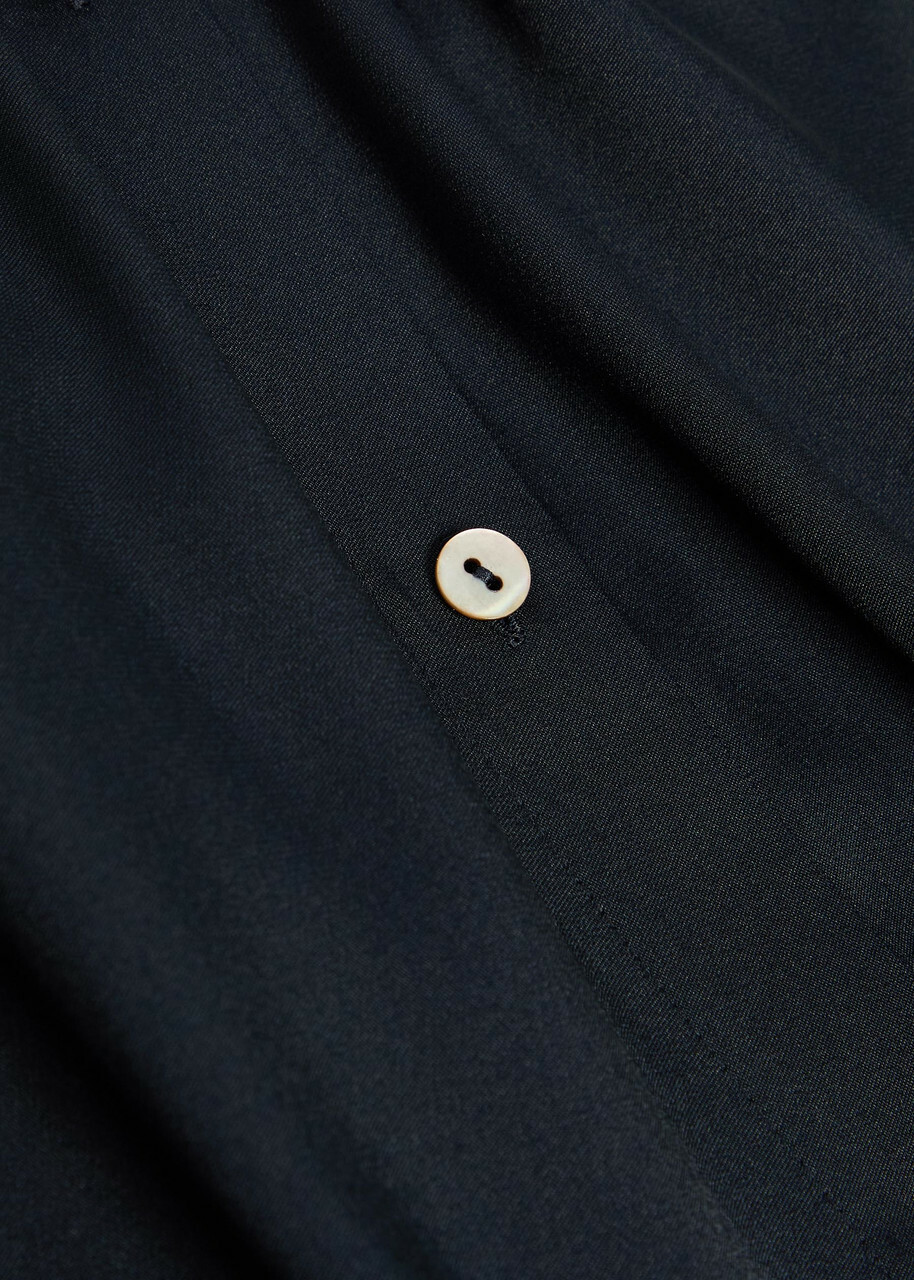 Vince Silk-blend Shirt Navy