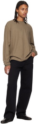 The Row Taupe Kirk Long Sleeve T-Shirt