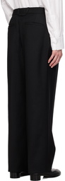 Solid Homme Black Pinched Seams Trousers