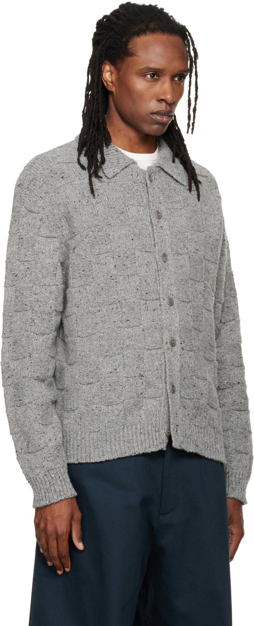 YMC Gray Rat Pack Cardigan